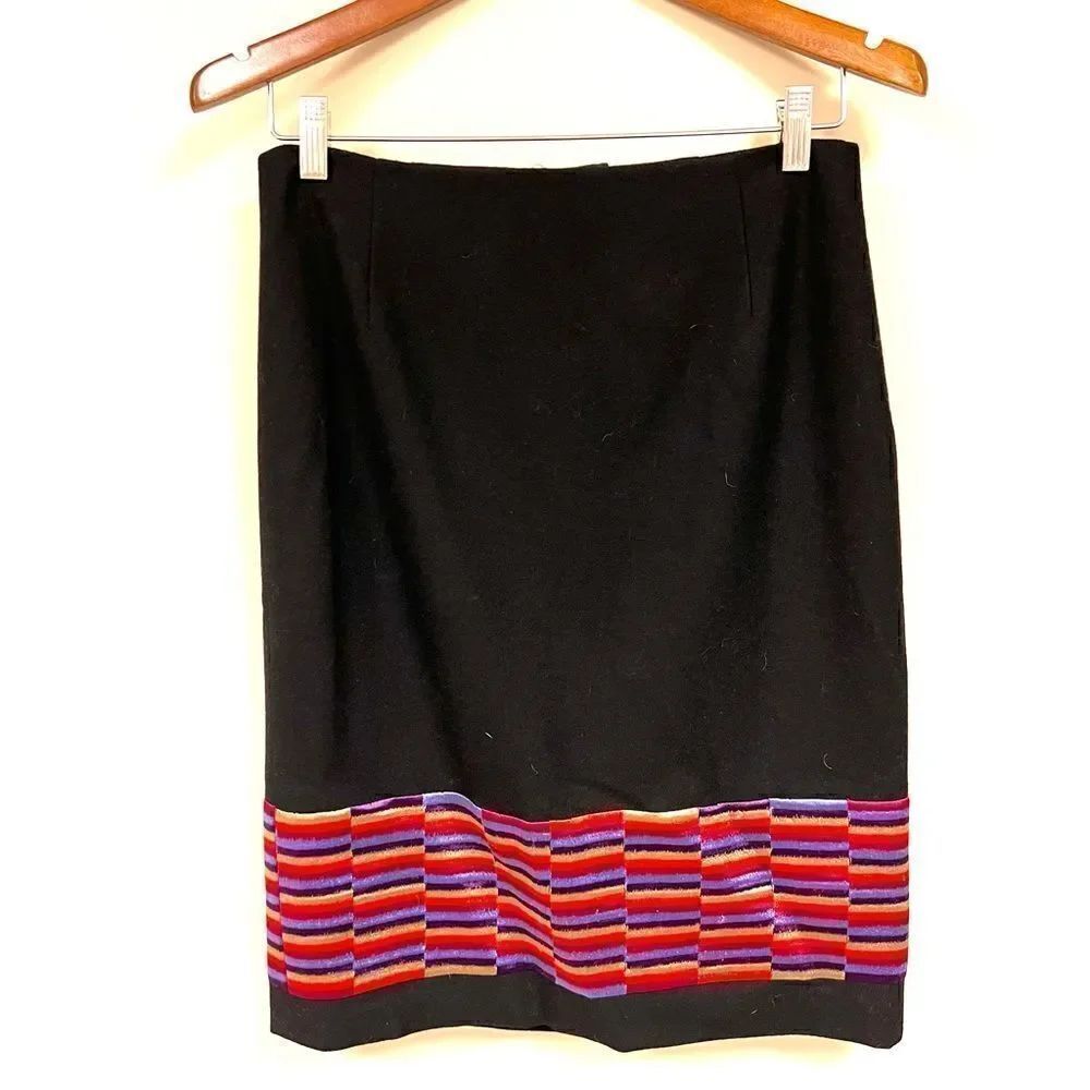 Carlisle wool blend skirt with color blocking Sz 4